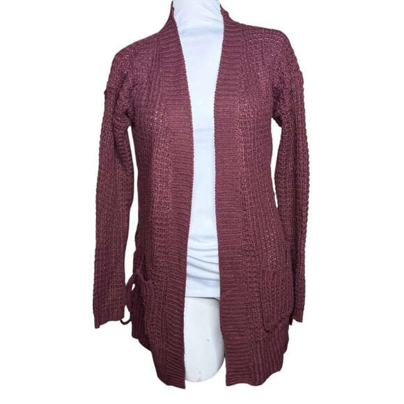 Harlow & Rose open front cardigan Medium maroon - Picture 1 of 9